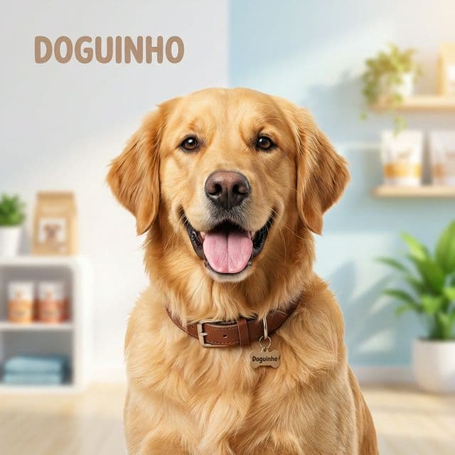 Cachorro feliz atendido no Doguinho Pet Shop